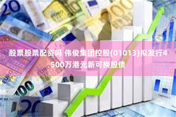股票股票配资吗 伟俊集团控股(01013)拟发行4500万港元新可换股债
