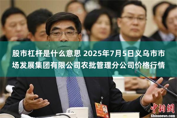 股市杠杆是什么意思 2025年7月5日义乌市市场发展集团有限公司农批管理分公司价格行情