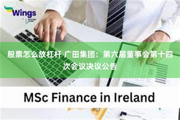 股票怎么放杠杆 广田集团：第六届董事会第十四次会议决议公告